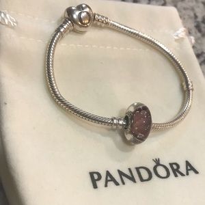 AUTHENTIC Pandora Purple Murano Glass Bead